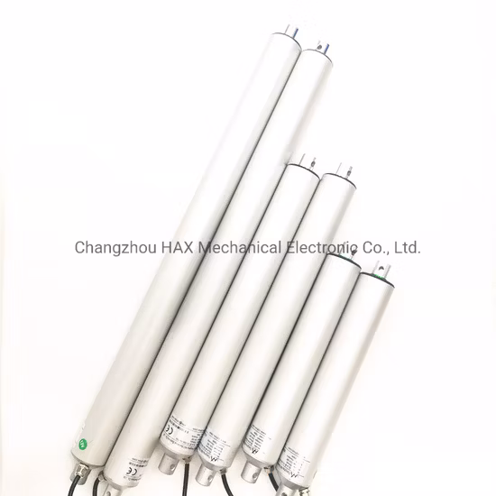 Actuador tubular lineal 1000n con motor eléctrico CC para CNC